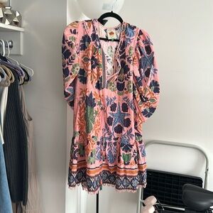 Froyo multicolored dress with elastic waistband